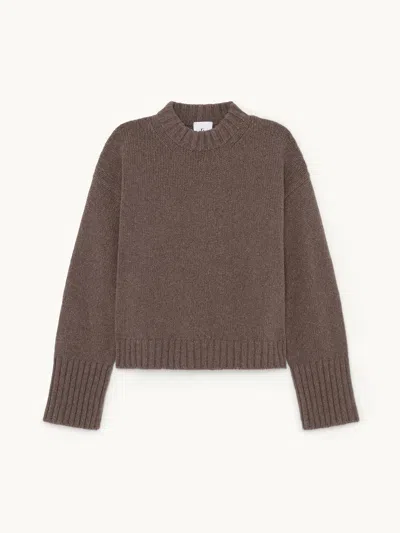 Gwyn Goop  Relaxed Crewneck Sweater | Doe | Size Xl In Brown