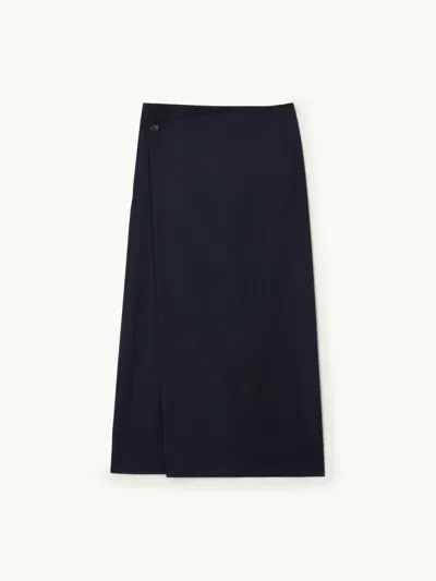 Gwyn Goop  Saylor Skirt | Dark Navy | Size 14 In Blue