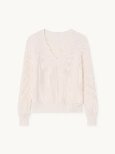 Gwyn Goop  Scottie Sweater | Ivory | Size Xl In White