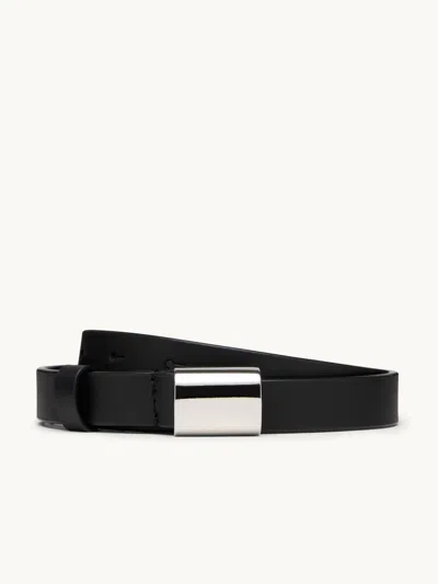 Gwyn Goop  Slim Belt | Black / Silver | Size L/xxl
