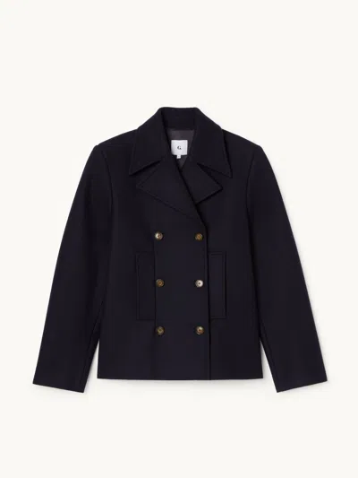 Gwyn Goop  Suki Coat | Navy | Size 10 In Black