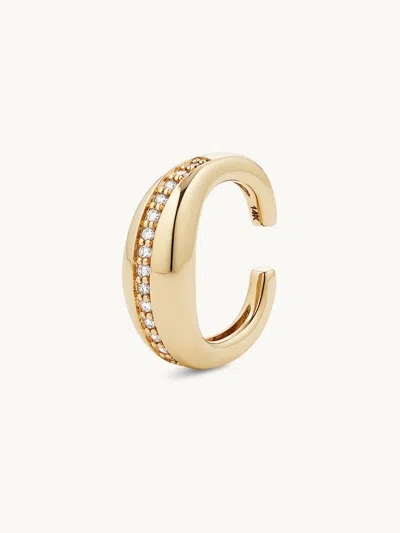 Gwyn Goop  Tait Pavé Ear Cuff | Yellow Gold / White Diamonds | Size