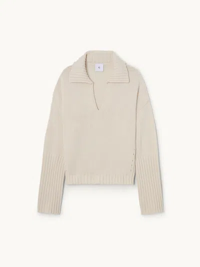Gwyn Goop  Tatum Sweater | Cream | Size Xl In Neutral