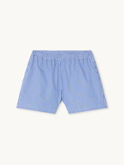 Gwyn Goop  Teddy Short | Blue/white Stripe | Size Xl