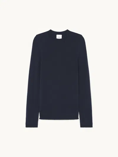 Gwyn Goop  The Minimalist Cashmere Sweater | Navy | Size L In Blue