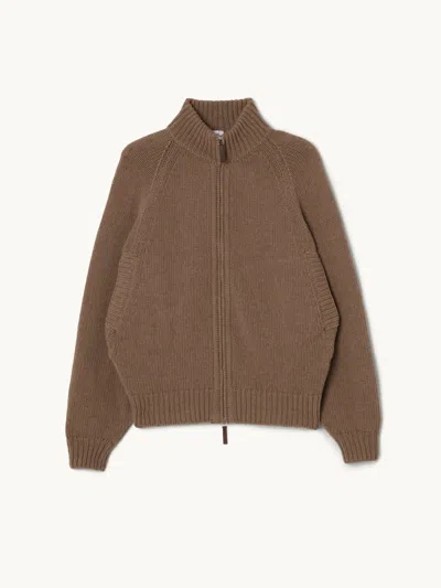Gwyn Goop  The Whistler Cardigan | Taupe | Size Xl In Brown