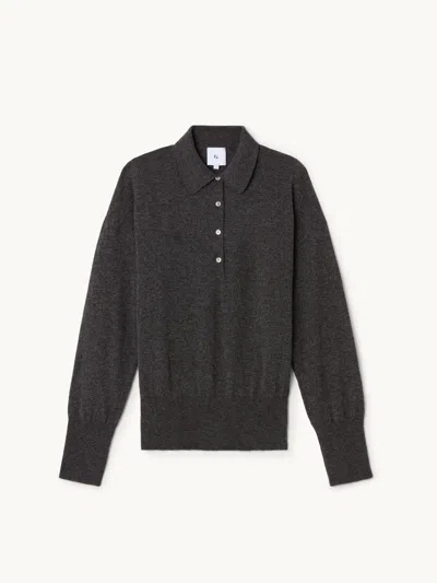 Gwyn Goop  Val Cashmere Sweater | Charcoal | Size L In Gray
