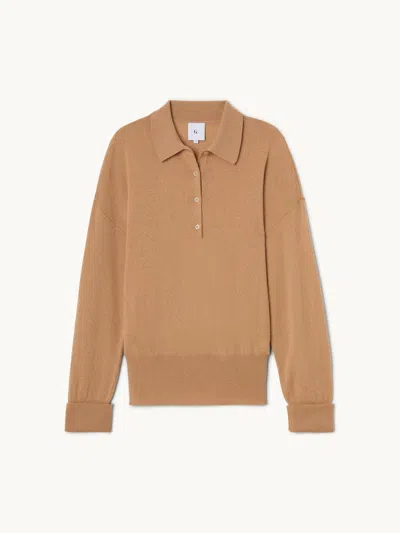 Gwyn Goop  Val Cashmere Sweater | Sand | Size Xl In Brown