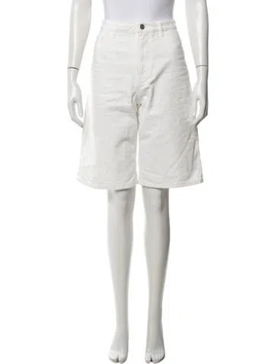 Pre-owned Gwyn Knee-length Shorts In White