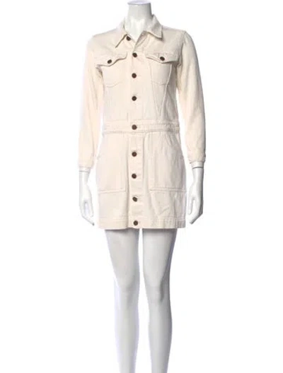 Pre-owned Gwyn Mini Dress In Neutrals