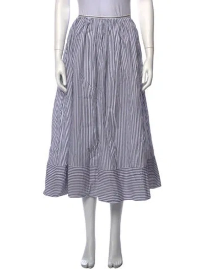 Pre-owned Gwyn Striped Midi Length Skirt In Multicolor
