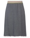 Gwynedds Woman Midi Skirt Slate Blue Size L Cotton, Polyester