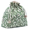 Gyllstad Bladverk Green Drawstring Wash Bag In Green