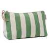 Gyllstad Nora Stripe Limeleaf Green Wash Bag L In Green