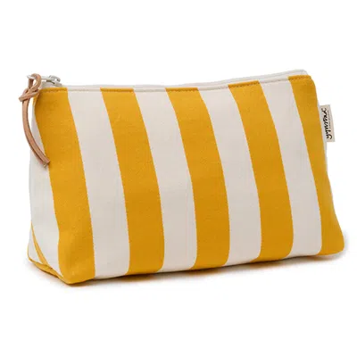 Gyllstad Pink Nora Stripe Palermo Yellow Wash Bag L