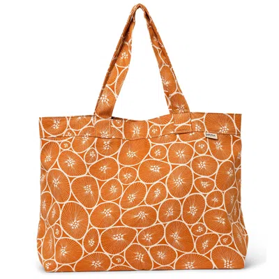 Gyllstad Women's Yellow / Orange Korall Orange Large Tote Bag In Burgundy