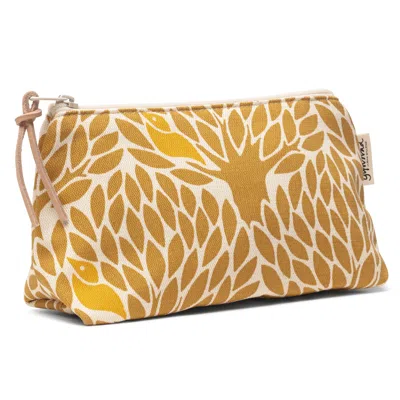 Gyllstad Yellow / Orange Gomstalle Brass Wash Bag M In Yellow/orange