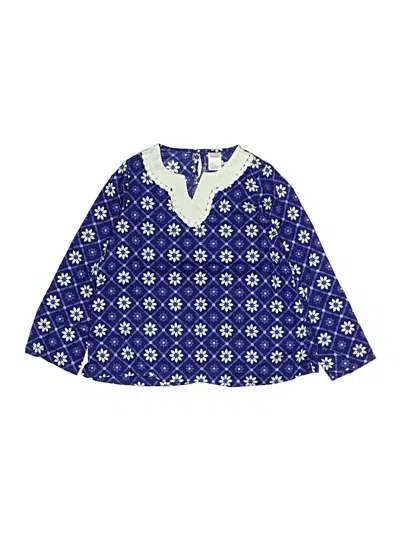 Pre-owned Gymboree Kids' 3/4 Sleeve Blouse In Blue