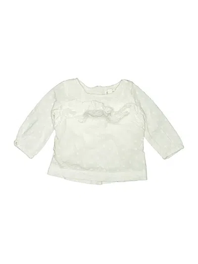 Pre-owned Gymboree Babies' 3/4 Sleeve Blouse In Ivory