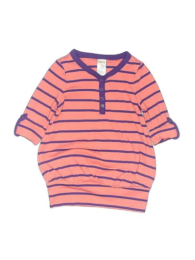 Pre-owned Gymboree Kids' 3/4 Sleeve Top Orange Crew Neck Tops