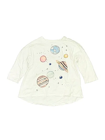 Pre-owned Gymboree Kids' 3/4 Sleeve T-shirt In White