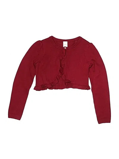 Pre-owned Gymboree Kids' Cardigan Sweater In Burgundy