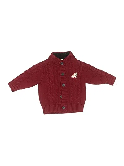 Pre-owned Gymboree Babies' Cardigan Sweater In Burgundy