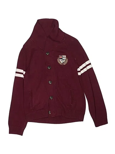 Pre-owned Gymboree Kids' Cardigan Sweater In Burgundy