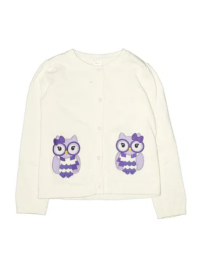 Pre-owned Gymboree Kids' Cardigan Sweater In White