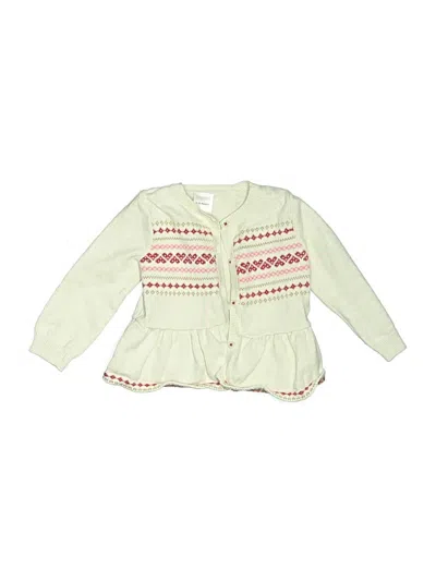 Pre-owned Gymboree Babies' Cardigan Sweater In White