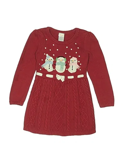 Pre-owned Gymboree Kids' Dress In Burgundy