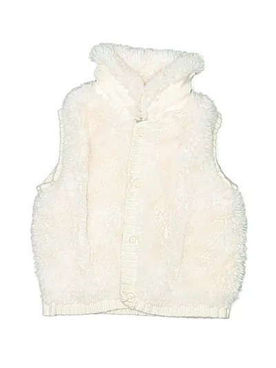 Pre-owned Gymboree Babies' Faux Fur Vest In White