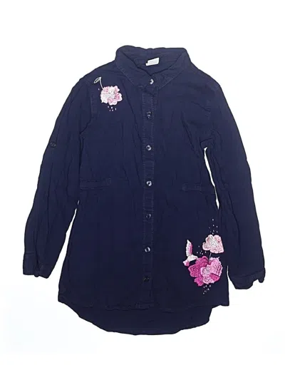 Pre-owned Gymboree Kids' Long Sleeve Blouse In Blue