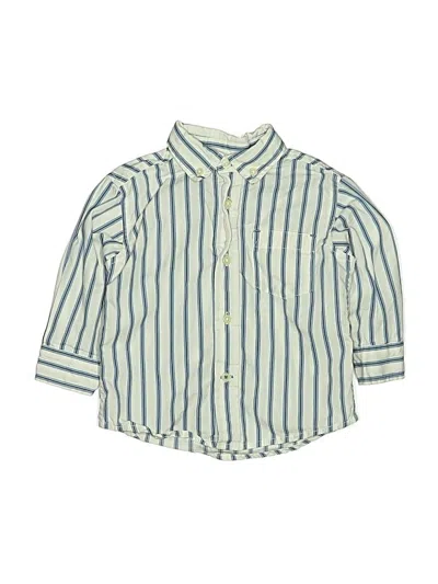 Pre-owned Gymboree Kids' Long Sleeve Button Down Shirt In Blue
