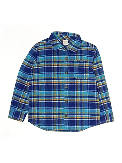 Pre-owned Gymboree Kids' Long Sleeve Button Down Shirt In Blue