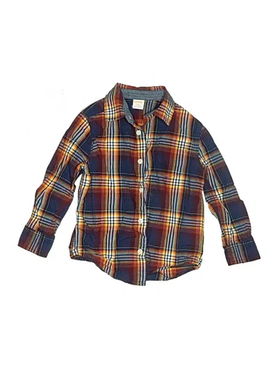 Pre-owned Gymboree Kids' Long Sleeve Button Down Shirt In Blue