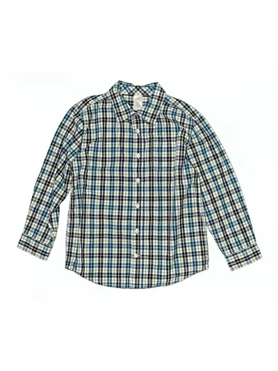 Pre-owned Gymboree Kids' Long Sleeve Button Down Shirt In Blue