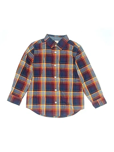 Pre-owned Gymboree Kids' Long Sleeve Button Down Shirt In Blue