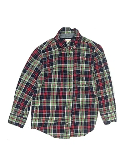 Pre-owned Gymboree Kids' Long Sleeve Button Down Shirt In Burgundy