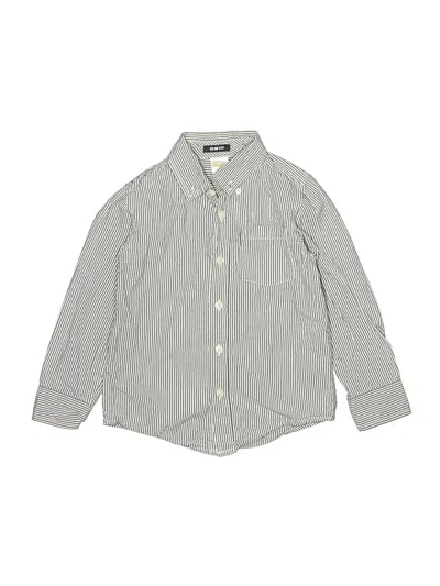 Pre-owned Gymboree Kids' Long Sleeve Button Down Shirt In Gray
