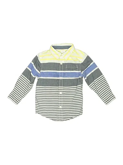 Pre-owned Gymboree Kids' Long Sleeve Button Down Shirt In Gray