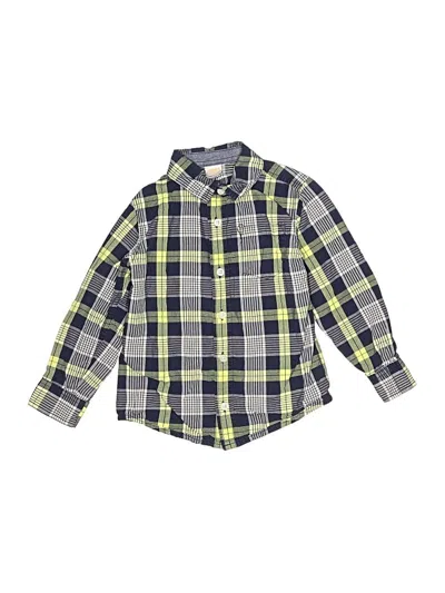 Pre-owned Gymboree Kids' Long Sleeve Button Down Shirt In Green