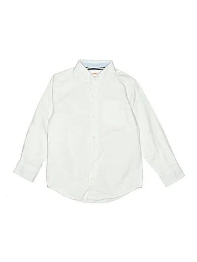 Pre-owned Gymboree Kids' Long Sleeve Button Down Shirt In Ivory