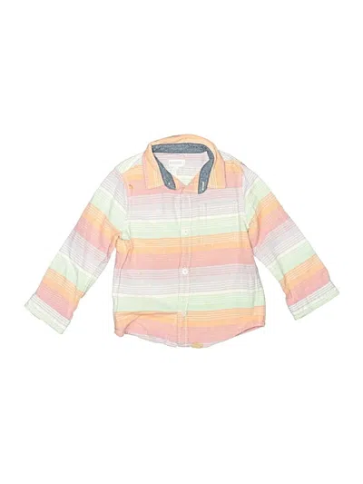 Pre-owned Gymboree Kids' Long Sleeve Button Down Shirt In Orange