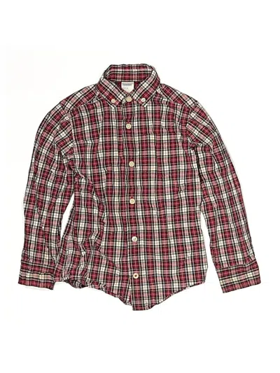 Pre-owned Gymboree Kids' Long Sleeve Button Down Shirt In Red