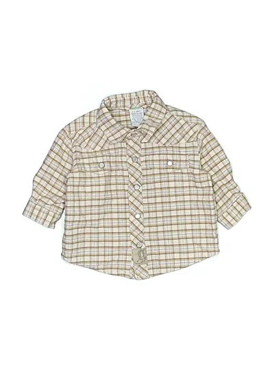 Pre-owned Gymboree Babies' Long Sleeve Button Down Shirt In Tan