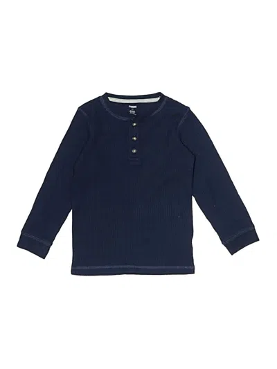 Pre-owned Gymboree Kids' Long Sleeve Henley In Blue