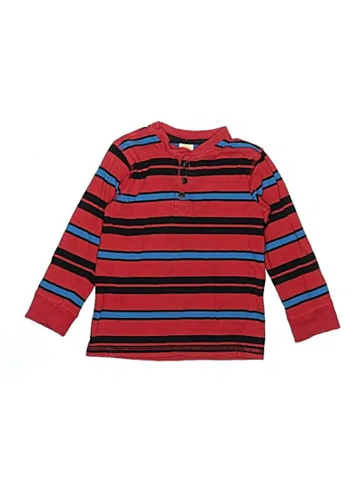 Pre-owned Gymboree Kids' Long Sleeve Henley In Red