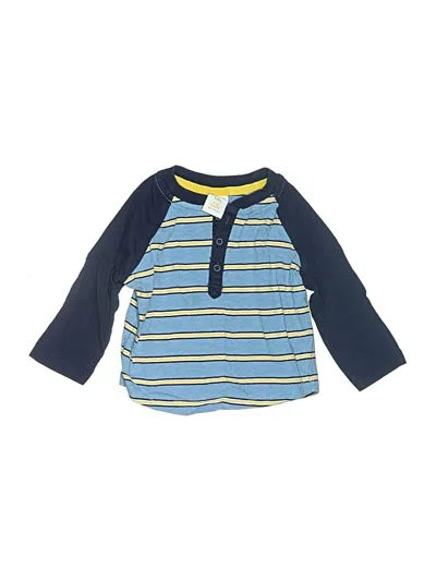 Pre-owned Gymboree Babies' Long Sleeve Henley Shirt In Blue
