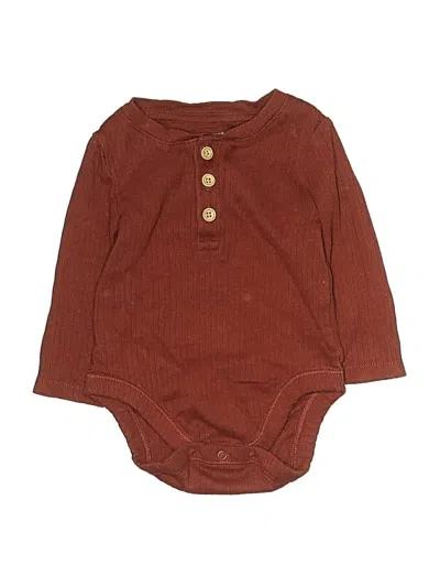 Pre-owned Gymboree Babies' Long Sleeve Onesie In Brown